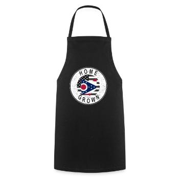 Land Map America US Flag Home Grown Ohio - Cooking Apron - black - Front - AI Model Male 185 dark (185cm)