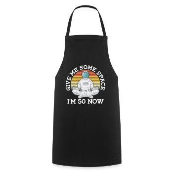 50e anniversaire Astronaute 50 ans d’espace - Tablier de cuisine - noir - Devant - AI Model Male 185 dark (185cm)