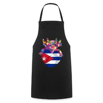 Cuba Flag Caribbean Holiday Cuba Travel Havana - Cooking Apron - black - Front - AI Model Male 185 dark (185cm)