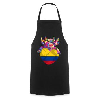 Colombia Flag Vintage Colombian Flag - Cooking Apron - black - Front - AI Model Male 185 dark (185cm)