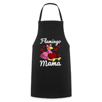Flamingo Mama Heart Flamingo Love Flamingo Mama - Tablier de cuisine - noir - Devant - AI Model Male 185 dark (185cm)