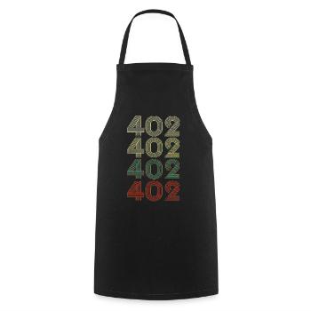 Retro America Drapeau de l’État Indicatif régional Nebraska - Tablier de cuisine - noir - Devant - AI Model Male 185 dark (185cm)