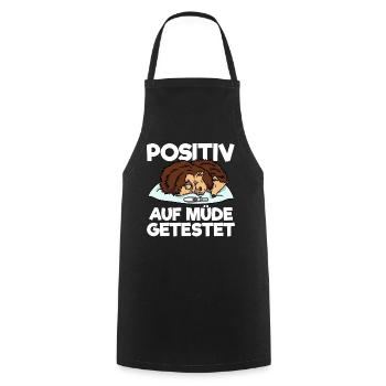 Igel Positiv Auf Müde Getestet Igel Schlafshirt - Kochschürze - Schwarz - Vorne - AI Model Male 185 dark (185cm)