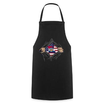 Rip Reveal America State Flag Missouri - Cooking Apron - black - Front - AI Model Male 185 dark (185cm)