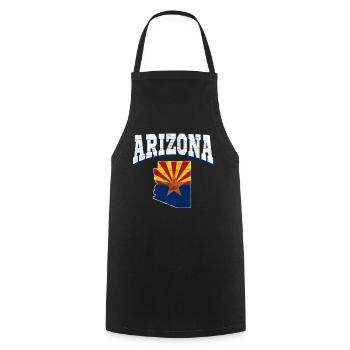 US America State Flag Land Map Arizona - Cooking Apron - black - Front - AI Model Male 185 dark (185cm)