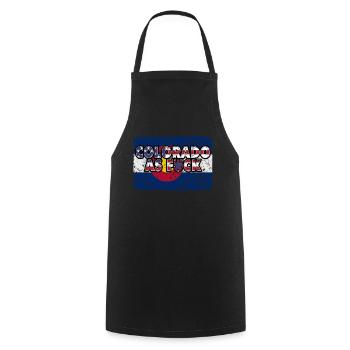 America US Flag State Flag Colorado - Kochschürze - Schwarz - Vorne - AI Model Male 185 dark (185cm)