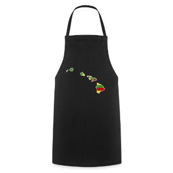 Land Map America US State Distressed Hawaii - Cooking Apron - black - Front - AI Model Male 185 dark (185cm)