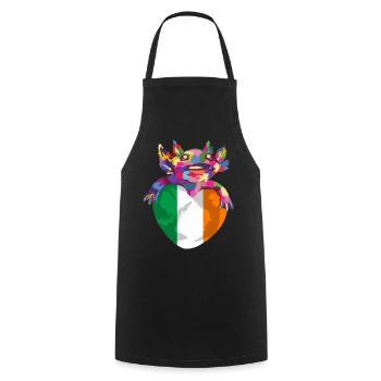 Ireland Flag Vintage Irish Flag Dublin - Cooking Apron - black - Front - AI Model Male 185 dark (185cm)