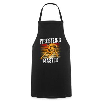 Wrestling Meister Ringer Ringkampf Ringen - Kochschürze - Schwarz - Vorne - AI Model Male 185 dark (185cm)