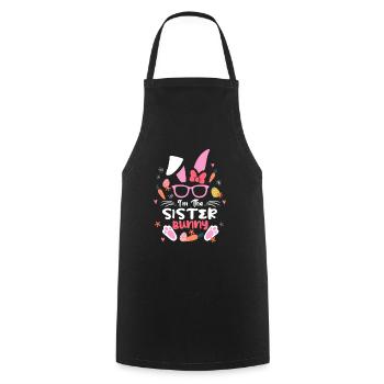 I'm The Sister Rabbit Easter Rabbit Ear Sunglasses - Cooking Apron - black - Front - AI Model Male 185 dark (185cm)