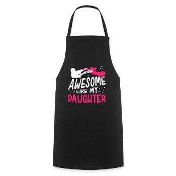 Fantastique comme ma fille papa papa père - Tablier de cuisine - noir - Devant - AI Model Male 185 dark (185cm)