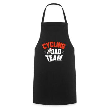 Cycling Papa Team Fahhrad Cyclist Father Daddy - Cooking Apron - black - Front - AI Model Male 185 dark (185cm)