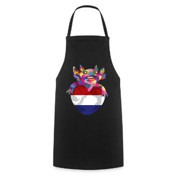Niederlande Flagge Holland Niederländische Fahne - Kochschürze - Schwarz - Vorne - AI Model Male 185 dark (185cm)