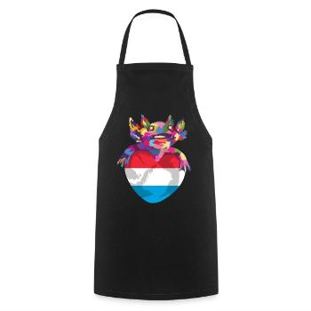 Drapeau luxembourgeois Drapeau luxembourgeois Accueil - Tablier de cuisine - noir - Devant - AI Model Male 185 dark (185cm)