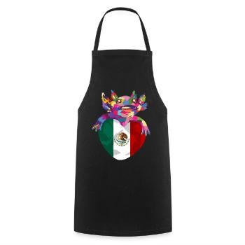 Mexique Drapeau Mexicain Drapeau Mexique Amérique du Sud - Tablier de cuisine - noir - Devant - AI Model Male 185 dark (185cm)