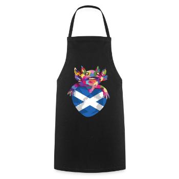 Scotland Flag Scottish Flag Alba GB UK - Cooking Apron - black - Front - AI Model Male 185 dark (185cm)