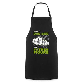 Papa Bod Fier Papa Disant avec Fist Bump - Tablier de cuisine - noir - Devant - AI Model Male 185 dark (185cm)