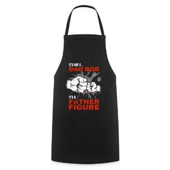 Dad Bod Proud Papa Saying with Fist Bump - Cooking Apron - black - Front - AI Model Male 185 dark (185cm)