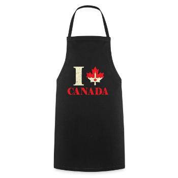 Hill Heart Canada Flag Proud Canadian Canada Day - Kochschürze - Schwarz - Vorne - AI Model Male 185 dark (185cm)