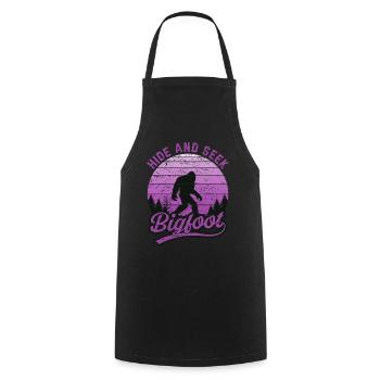 Cache-cache Bigfoot Nature Lovers Forest Nature - Tablier de cuisine - noir - Devant - AI Model Male 185 dark (185cm)