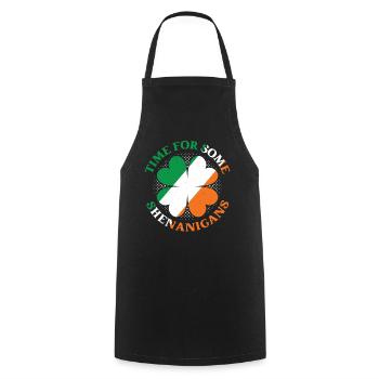 Il est temps pour un peu de bêtises Irlande Irlandais Irlandais - Tablier de cuisine - noir - Devant - AI Model Male 185 dark (185cm)