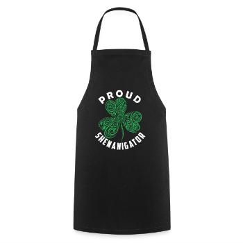 Fier Shenanigator Irlande Gaélique Irlandais Irlandais - Tablier de cuisine - noir - Devant - AI Model Male 185 dark (185cm)