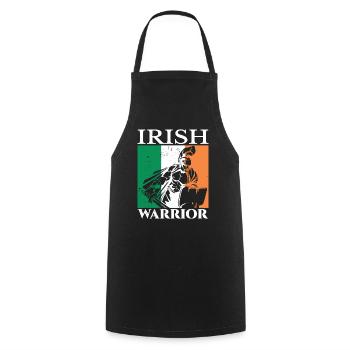 Guerrier irlandais Irlande Gaélique irlandais - Tablier de cuisine - noir - Devant - AI Model Male 185 dark (185cm)
