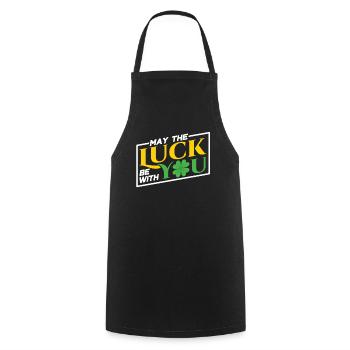May Happiness Be With You Ireland Irish - Cooking Apron - black - Front - AI Model Male 185 dark (185cm)