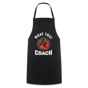 Muay Thai Trainer Kämpfer Kampfsport Kampf - Kochschürze - Schwarz - Vorne - AI Model Male 185 dark (185cm)