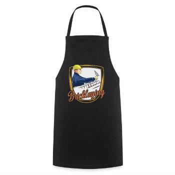 Masonry Craftsmen Mason Brick - Cooking Apron - black - Front - AI Model Male 185 dark (185cm)