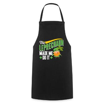 The Leprechaun forced me to leprechaun Irishman - Cooking Apron - black - Front - AI Model Male 185 dark (185cm)