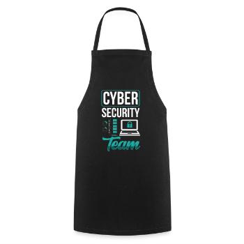 Équipe de cybersécurité Piratage de pirates informatiques - Tablier de cuisine - noir - Devant - AI Model Male 185 dark (185cm)