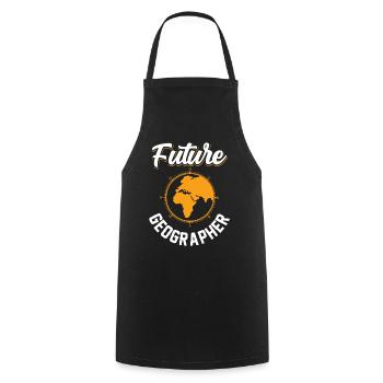 Future Geography Student Geography - Cooking Apron - black - Front - AI Model Male 185 dark (185cm)