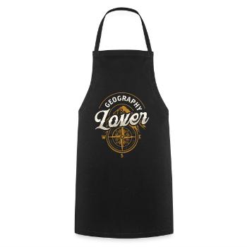 Geography Lover Geography Student Geographer - Cooking Apron - black - Front - AI Model Male 185 dark (185cm)
