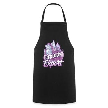 Geology Expert Profession Geologist Geology Student - Cooking Apron - black - Front - AI Model Male 185 dark (185cm)