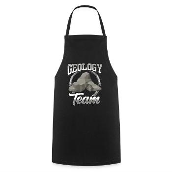 Geology Team Profession Geologist Geology Student - Cooking Apron - black - Front - AI Model Male 185 dark (185cm)