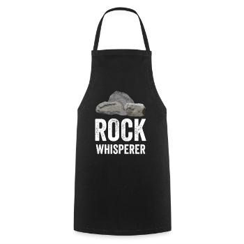 Rock Stone Whisperer Geology Profession Geologist - Cooking Apron - black - Front - AI Model Male 185 dark (185cm)