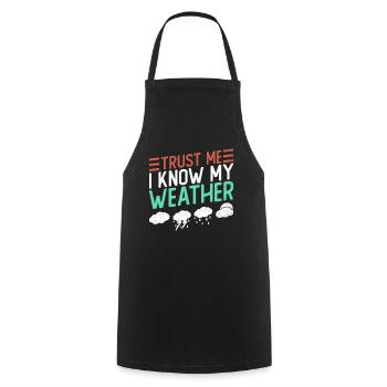 Météorologue Météo Climat Prévisions Météo - Tablier de cuisine - noir - Devant - AI Model Male 185 dark (185cm)