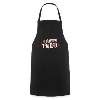Hi Hungry I Am Papa Daddy Father Day Father - Cooking Apron - black - Front - AI Model Male 185 dark (185cm)