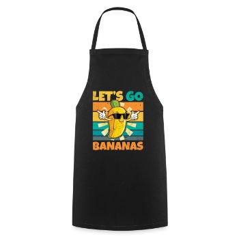Vintage Let's Bananas Funny Banana - Kochschürze - Schwarz - Vorne - AI Model Male 185 dark (185cm)