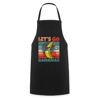 Retro Vintage Let's Bananas Funny Dab Banana - Kochschürze - Schwarz - Vorne - AI Model Male 185 dark (185cm)