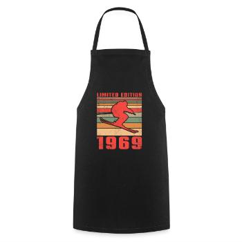 Skier Skier Birthday 1969 - Cooking Apron - black - Front - AI Model Male 185 dark (185cm)