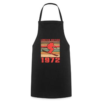 Ski Biathlon Skieur Sports d’hiver Anniversaire 1972 - Tablier de cuisine - noir - Devant - AI Model Male 185 dark (185cm)