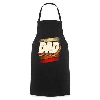 Papa Fête des Pères Proverbes Père Papa - Tablier de cuisine - noir - Devant - AI Model Male 185 dark (185cm)