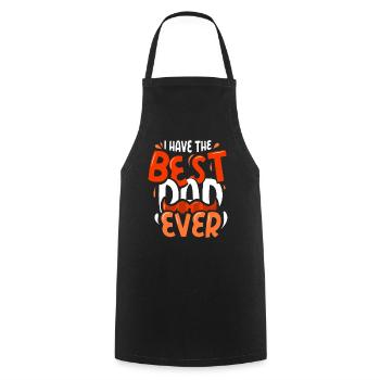 J’ai le meilleur père de tous les temps Papa Papi - Tablier de cuisine - noir - Devant - AI Model Male 185 dark (185cm)