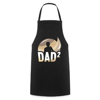Father Of Two Children Daddy Father Day Papa - Cooking Apron - black - Front - AI Model Male 185 dark (185cm)