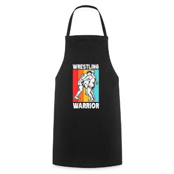 Wrestling Warrior Wrestling Wrestling Wrestling - Tablier de cuisine - noir - Devant - AI Model Male 185 dark (185cm)