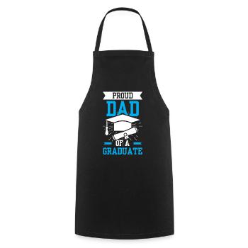 Proud Father of a Graduate Degree - Cooking Apron - black - Front - AI Model Male 185 dark (185cm)