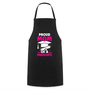 Proud Mother of a Graduate Degree - Cooking Apron - black - Front - AI Model Male 185 dark (185cm)
