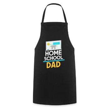 Homeschooling Papa Vatertag Homeschool Vater - Kochschürze - Schwarz - Vorne - AI Model Male 185 dark (185cm)